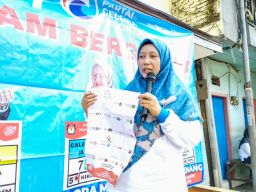 dr. Anna Susanti MM Caleg DPRD Kota Surabaya dari Dapil 1 Partai Gelora Gelar Sosialisasi Dan Senam