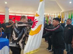 Ketua Koni Jatim Resmi Kukuhkan Pengurus Koni Kota Kediri Masa Bakti 2023-2027