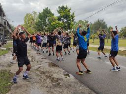 Songsong Pasifik Run 0708, Komandan Wing Udara 3 Ajak Prajurit Penerbal Biak Lari 10 K