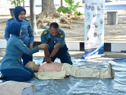 Perwira Mako Puspenerbal Ikuti Sosialisasi dan Simulasi Bantuan Hidup Dasar