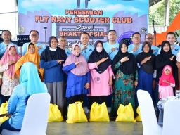 Bakti Sosial Warnai Peresmian Fly Navy Scooter Club oleh Komandan Puspenerbal