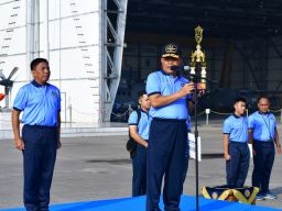 Komandan Puspenerbal Apresiasi Prajuritnya Raih Juara Umum Kejuaraan Pencak Silat East Java Tournamen 2025