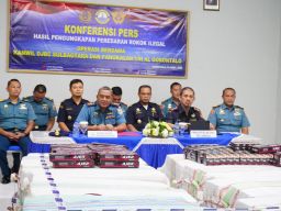 Kerja Sama Dengan Bea Cukai, Lanal Gorontalo Kembali Gagalkan Peredaran dan Penyelundupan Rokok Ilegal