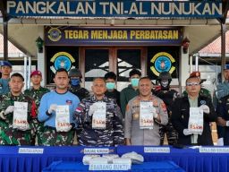 Lanal Nunukan Koarmada II Gagalkan Penyelundupan 11,5 Kg Sabu Asal Malaysia di Perairan Karang Unarang