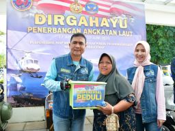 Jelang HUT ke-69, Puspenerbal Gelar Scooter Riding dan Baksos Bersama Pangkotama Wilayah Surabaya