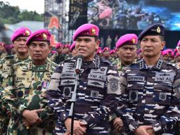 Dipimpin Kasal, Komandan Puspenerbal Hadiri Tasyakuran Validasi Organisasi Korps Marinir dan 14 Kodaeral