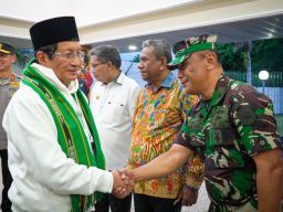 Asintel Dankodaeral IX Turut Menyambut Kunjungan Kerja Menteri Agama Rl di Wilayah Maluku