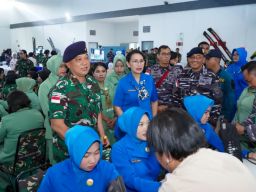 Dankodaeral lX Tinjau Pelaksanaan Donor Darah Serentak dan HUT ke-62 Dharma Pertiwi 2026 Daerah Q