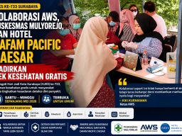 Kolaborasi AWS, Puskesmas Mulyorejo, dan Hotel Dafam Pacific Caesar Hadirkan Cek Kesehatan Gratis