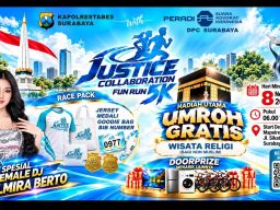 Polrestabes Surabaya-Peradi SAI Bangun Kolaborasi Lewat Justice Collaboration Fun Run 5K