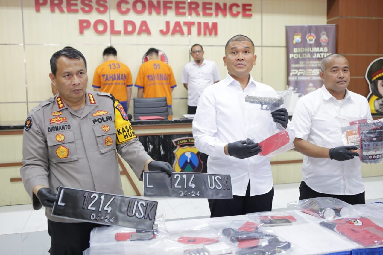 Tiga Tersangka Penembakan Ditangkap Subdit Jatanras Polda Jatim