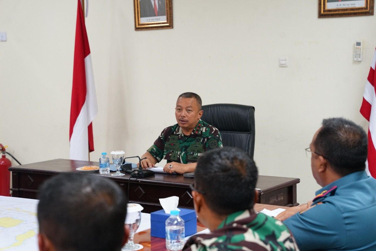 Pangkoarmada II Terima Paparan Persiapan HUT TNI Tahun 2024