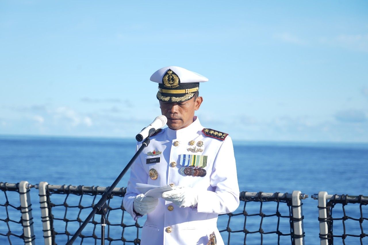 Prajurit KRI REM-331 Peringati Hari Kemerdekaan RI Ke-79 Di Tengah Samudra Pasifik