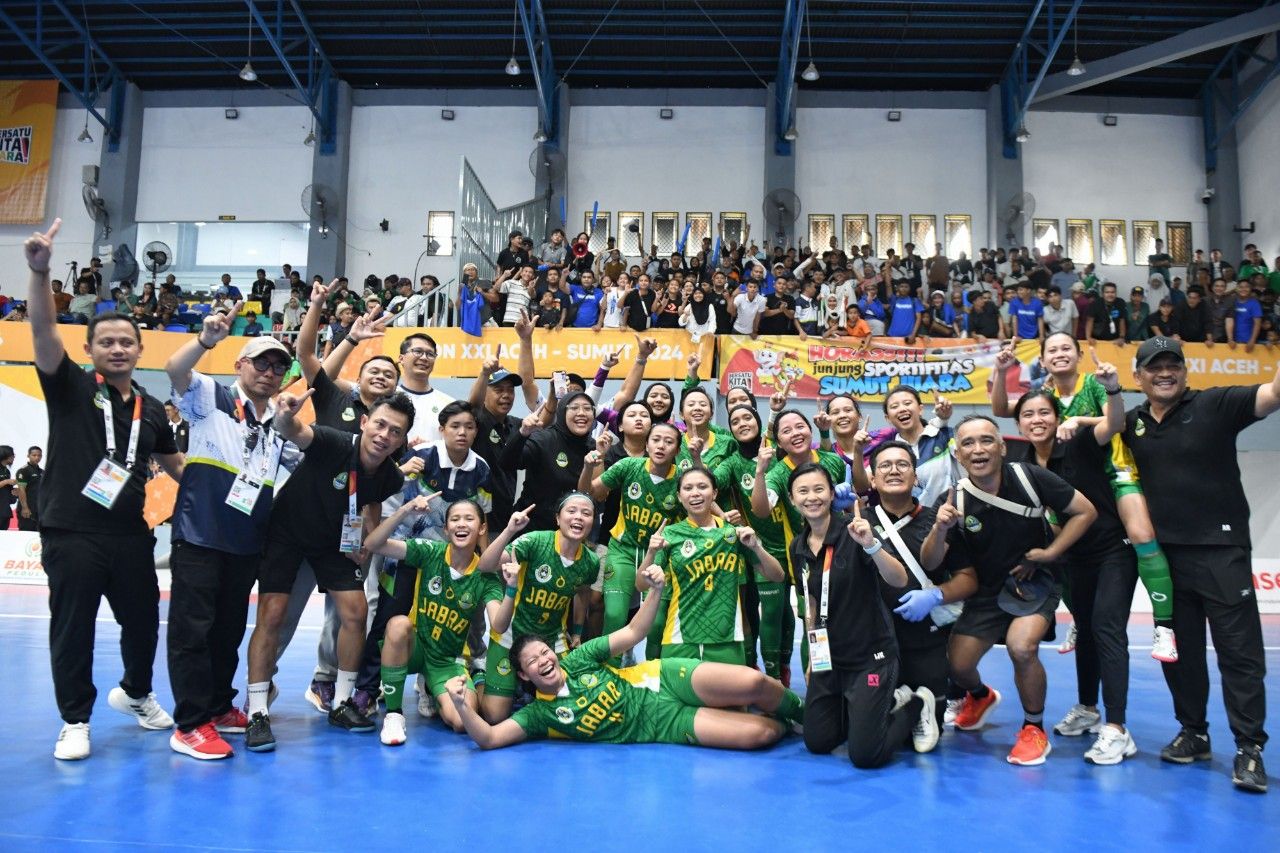 Tekuk DKI Jakarta, Tim Futsal Putri Jawa Barat Rebut Emas PON XXI Aceh-Sumut 2024