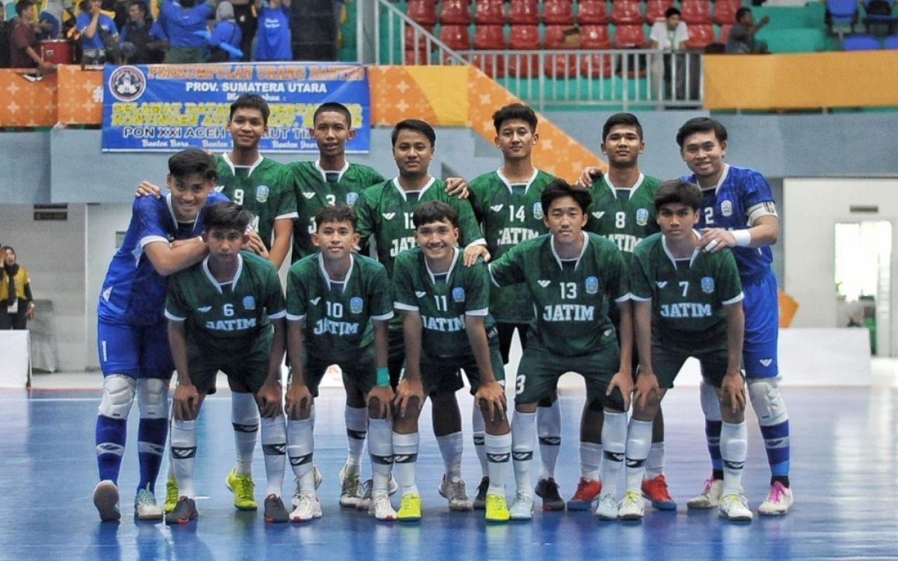 Gor Bocor Final Futsal Putra PON XXI Aceh-Sumut 2024 Tim Jatim dan Kaltim Ditunda