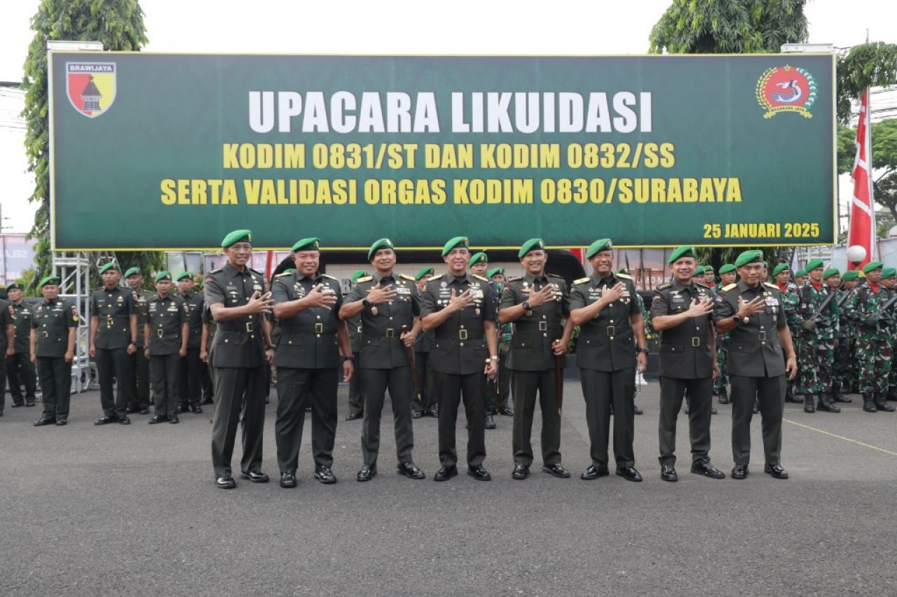 Tiga Kodim di Surabaya Resmi Dilikuidasi