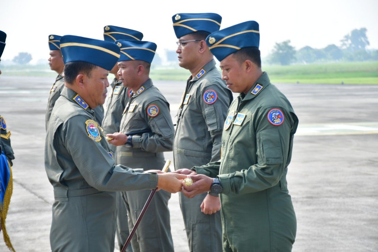 Komandan Puspenerbal Pimpin Sertijab Tiga Komandan Pangkalan Udara TNl AL