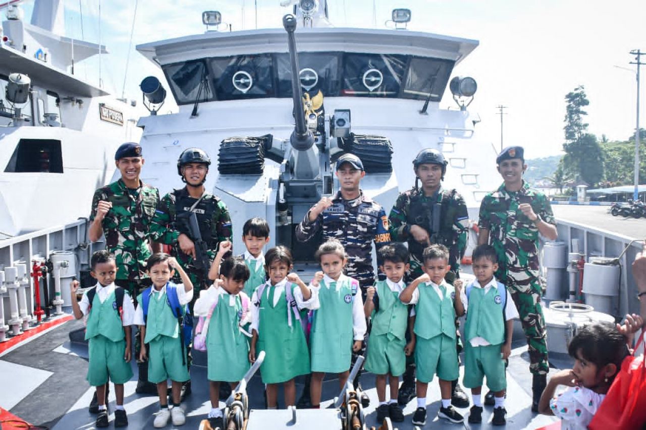 Tanamkan Wawasan Kebangsaan, Kodaeral IX Terima Kunjungan Edukasi Maritim Siswa TK Kartika XIII/XVII Ambon