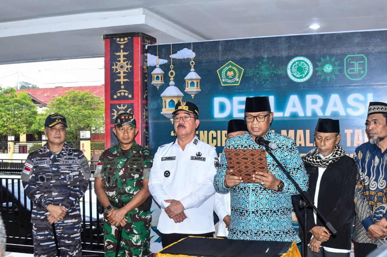 Komitmen Jaga Keamanan di Maluku, Dankodaeral IX Hadiri Deklarasi Pengamanan Malam Takbiran Idul Fitri 1447 H