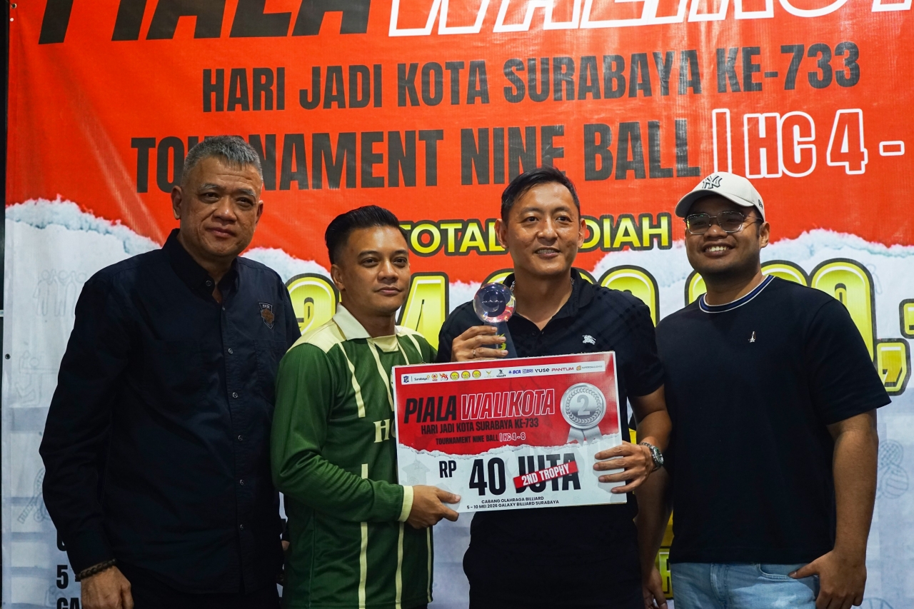 Piala Wali Kota Surabaya 2026 Jadi Bukti Biliar Bukan Sekadar Hiburan, Tapi Olahraga Prestasi