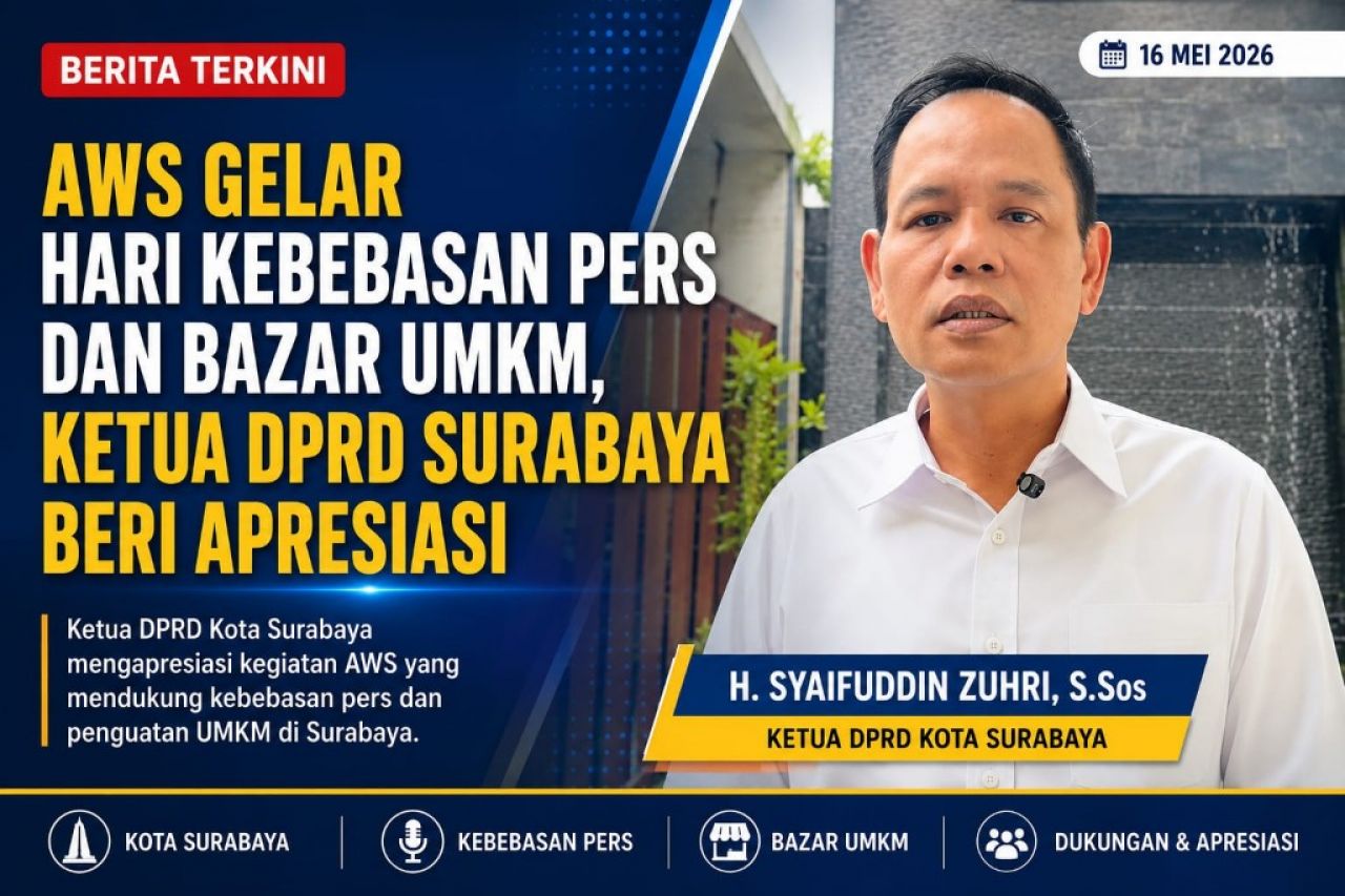 AWS Gelar Hari Kebebasan Pers dan Bazar UMKM, Ketua DPRD Surabaya Beri Apresiasi