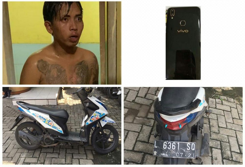Nyaris Tewas Dimasa, Jambret HP di Jalan Kalimati Diamankan Polisi