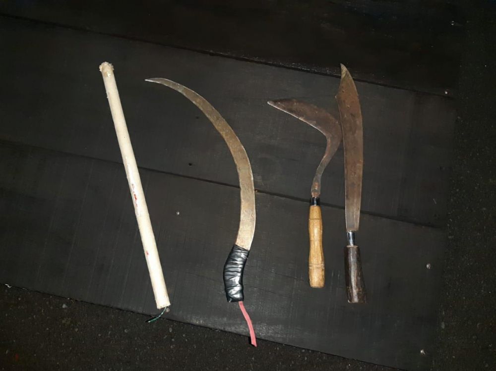 Barang Bukti untuk rencana tawuran