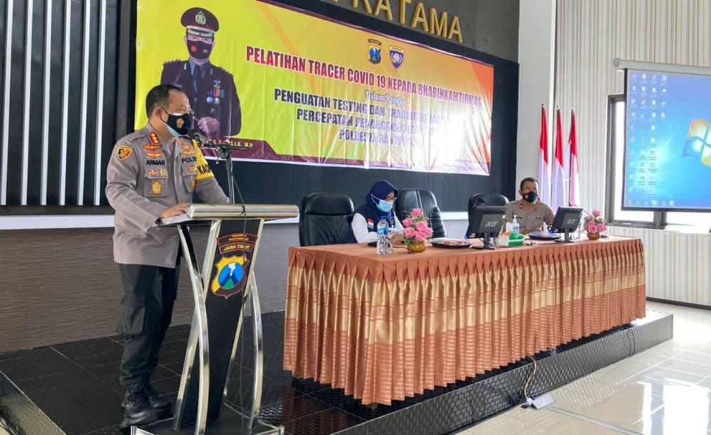 Bhabinkamtibmas Dibekali Tracing Covid-19 Maksimalkan PPKM Skala Mikro