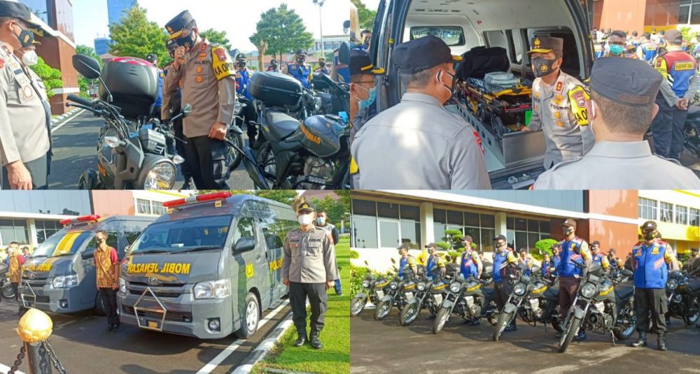 Kapolda Jatim Berikan 250 Unit Sepeda Motor dan 2 Unit Ambulance 