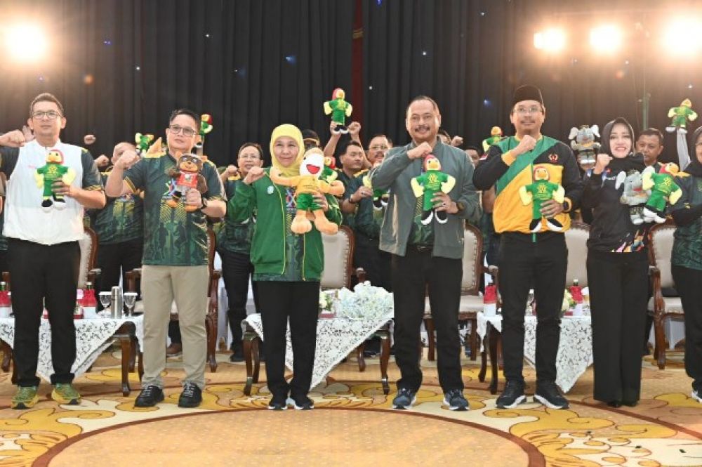Gubernur Khofifah Indar Parawansa Melaunching Logo dan Maskot Porprov VIII/2023 