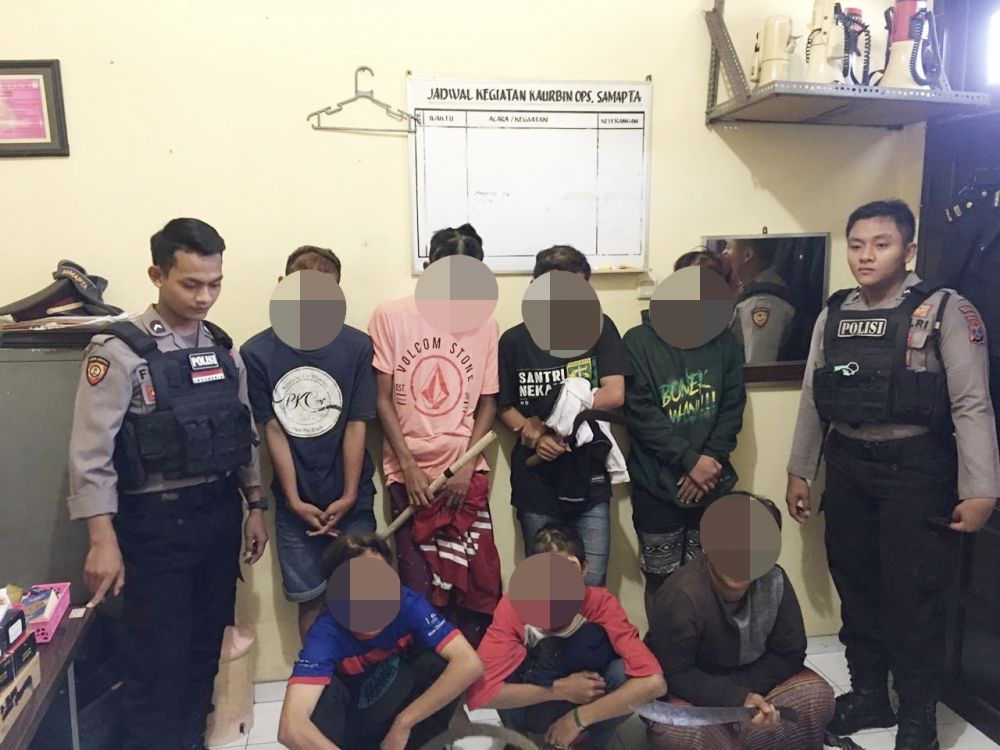 Polisi Ciduk 7 Remaja Yang Akan Melakukan Aksi Tawuran 