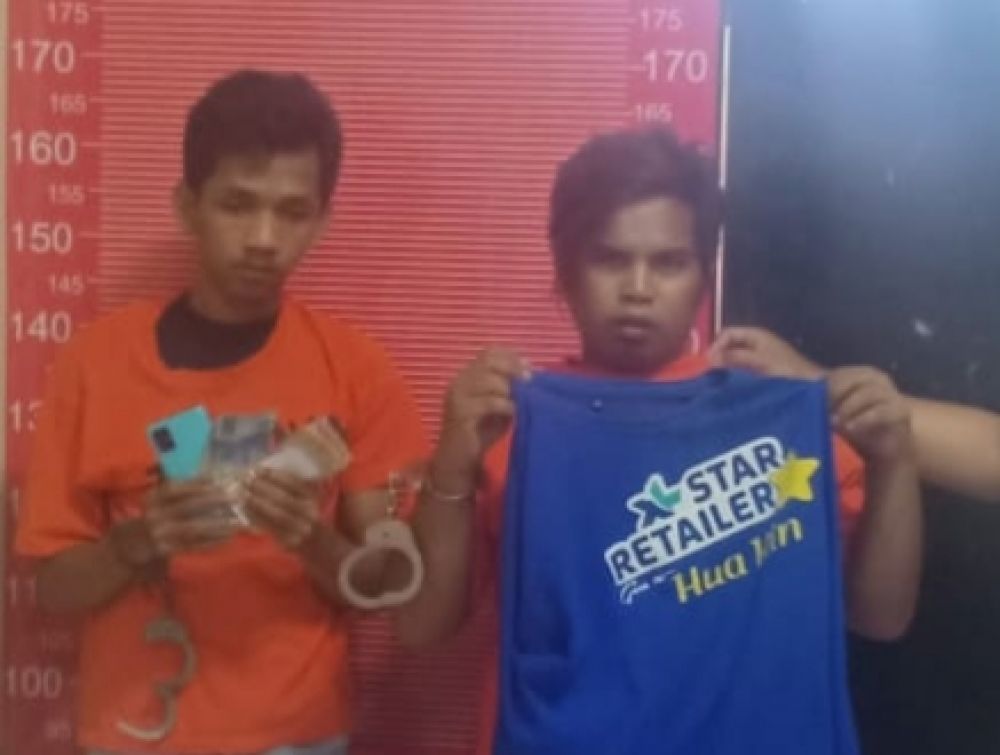 Terekam CCTV, Dua Pelaku Perampas Hendphon Ditangkap Polisi