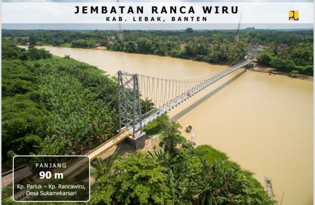 Kementerian PUPR Bangun 148 Jembatan Gantung di Tahun 2020